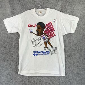 NWT Dr J Julius Erving Last House Call Shirt Sixers Large Single Stitch Vintage